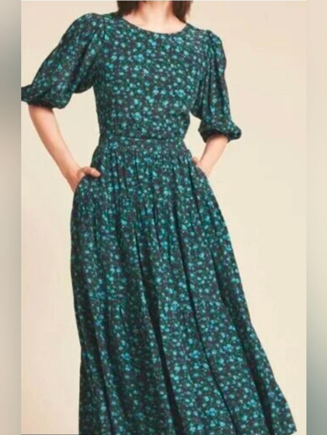 Trovata Medium Daphne Dress Birds Of Paradis Blue Larkspur -Nwt-Retired-$558